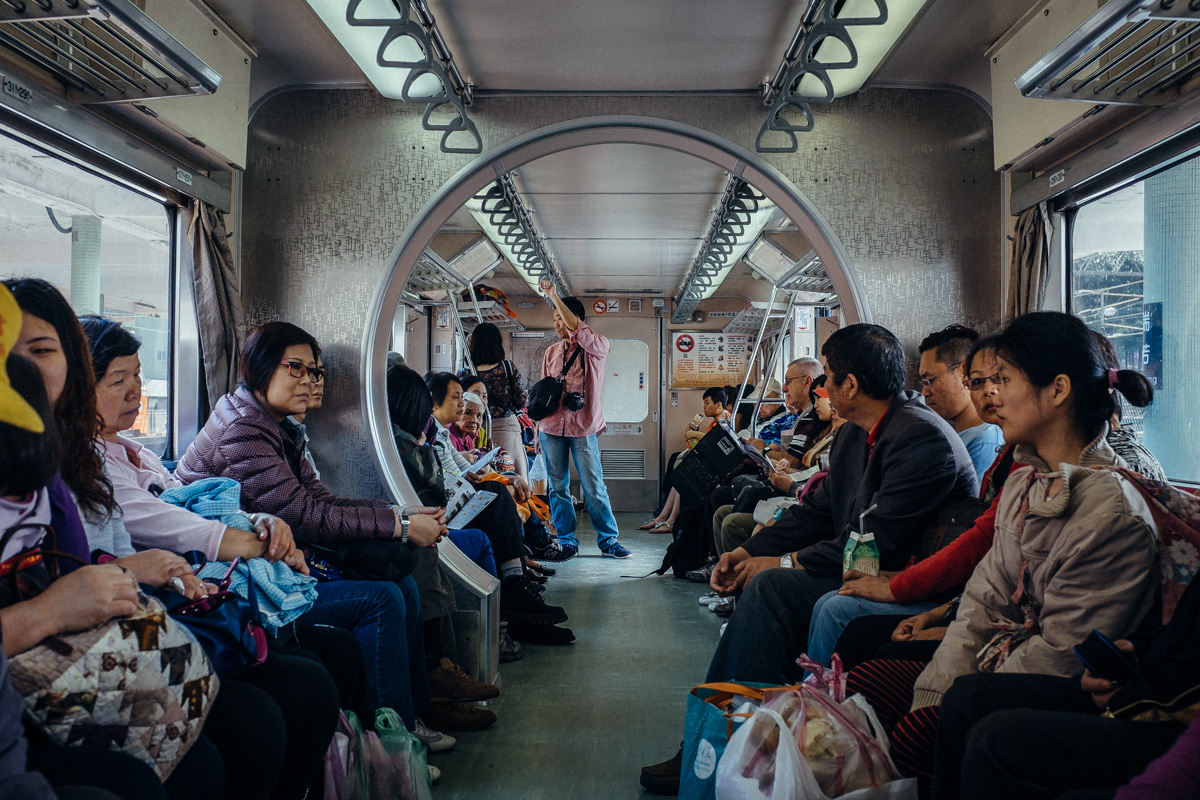Aboard the Pingxi train