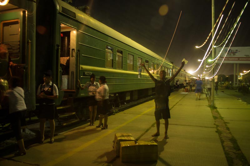 Train 43 is about to leave Zamiin-Uud