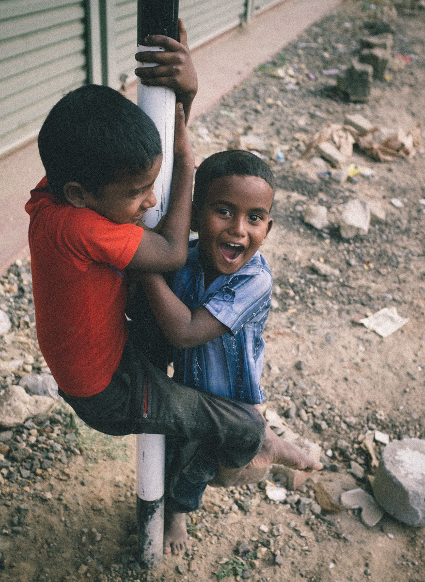 Kids playing in Jaffna