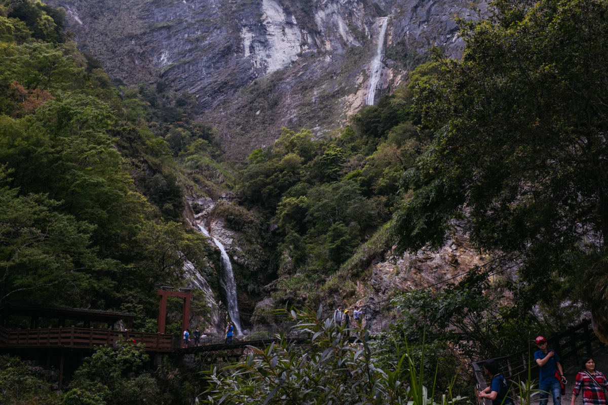 Towering Marble Walls in Taroko Gorge