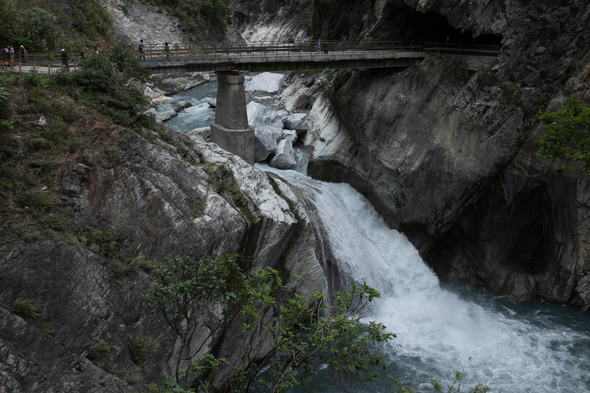 Towering Marble Walls in Taroko Gorge