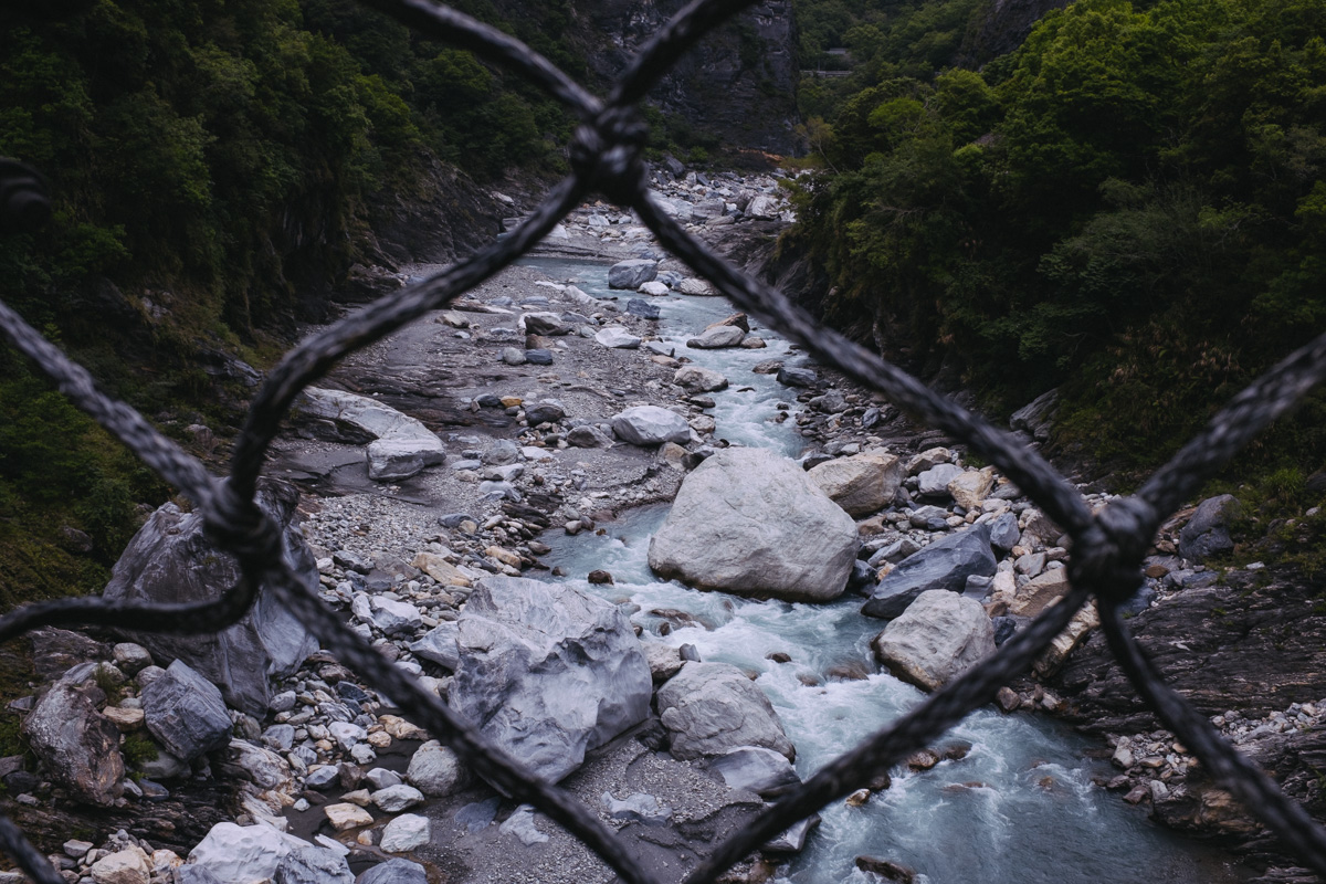 Towering Marble Walls in Taroko Gorge