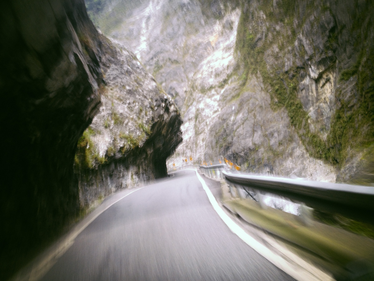 Towering Marble Walls in Taroko Gorge