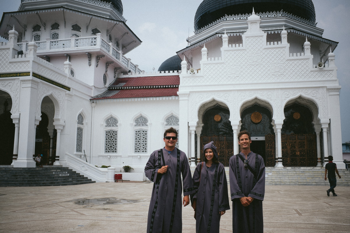 Us in front of the Grand Mosque